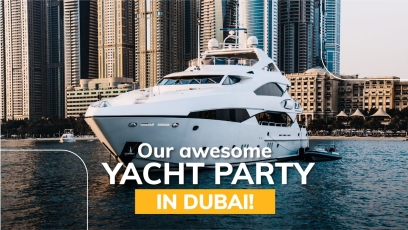 Our awesome yatch party in  Dubai