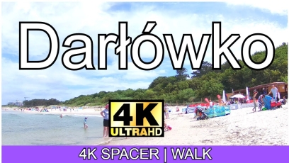 Darłówko - Poland, walking in Darłówko 4K