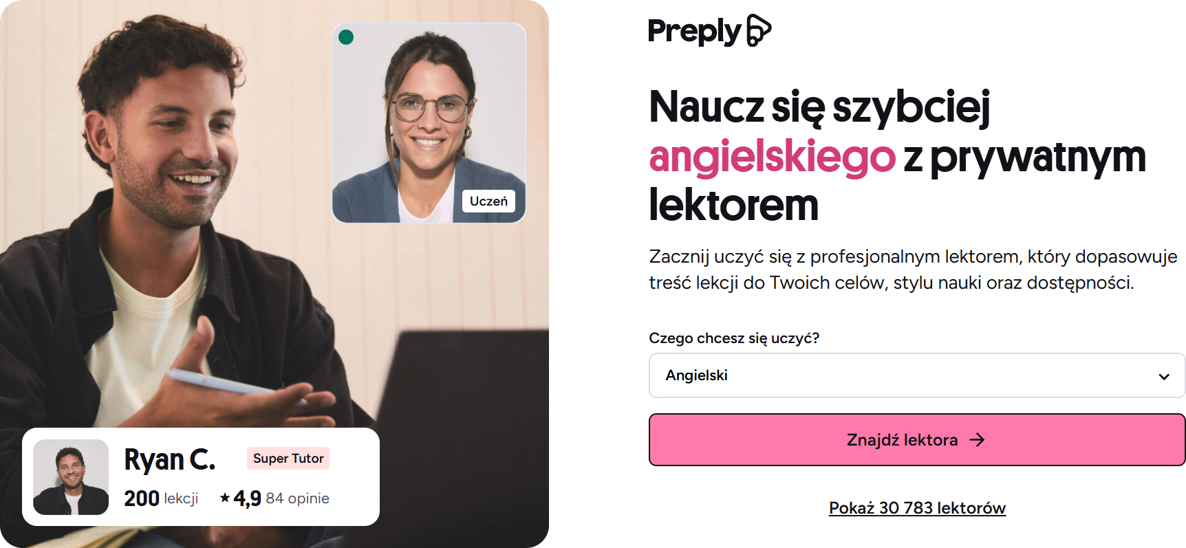 Preply znajdź lektora